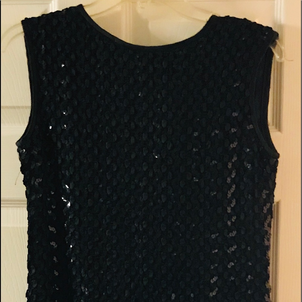 Vintage Carol Craig Black Sequin Cocktail Dress
